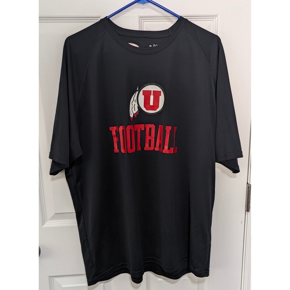 Under Armour Utah Utes Football HeatGear Shirt Mens XL Black Short Sleeve Tee